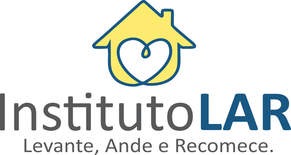 logo Instituto lar. Casa amarela com um coração dentro